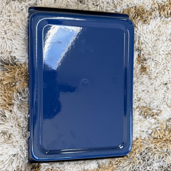 Catherineholm blue with white Lotus design Mid-Century Modern Blue lasagna pan - Picture 8 of 11